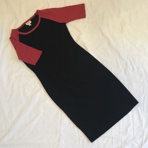 LuLaRoe Julia Black/Red Size XS NWOT